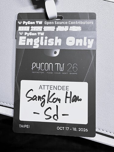 PyCon TW 26 참가 배지